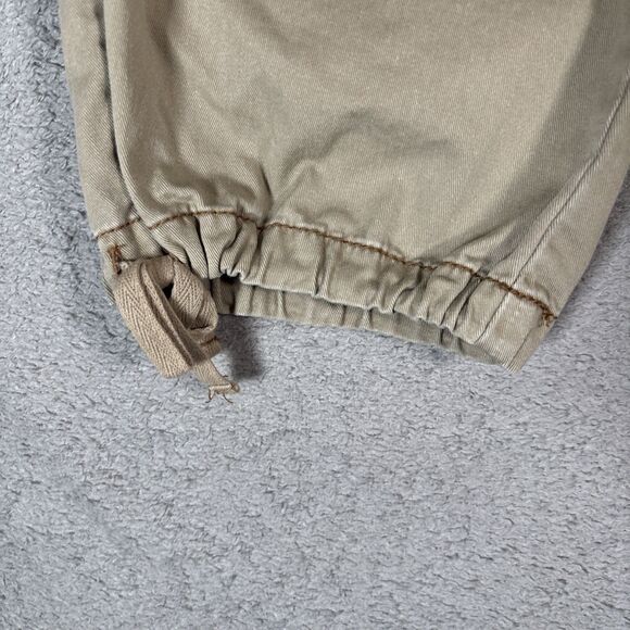 Polo Jeans Co Ralph Lauren Cargo Capris Women Size 32x21 Khaki Tie Ankle Utility - Picture 9 of 14